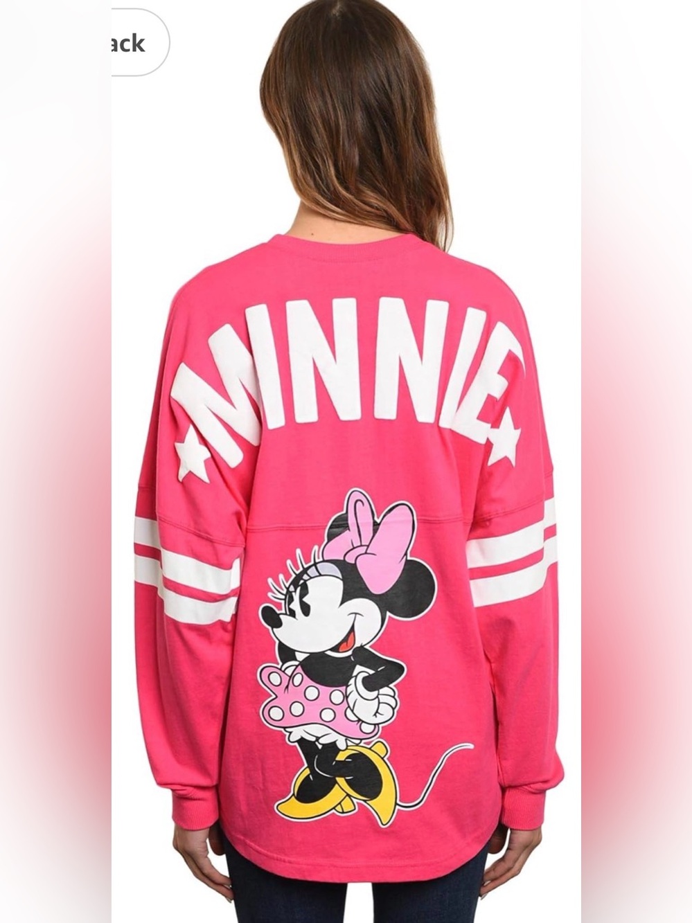 Preowned Disney Pink Minnie Mouse Long Sleeve Pullover Sweatshirt Teen Size . - Picture 10 of 15